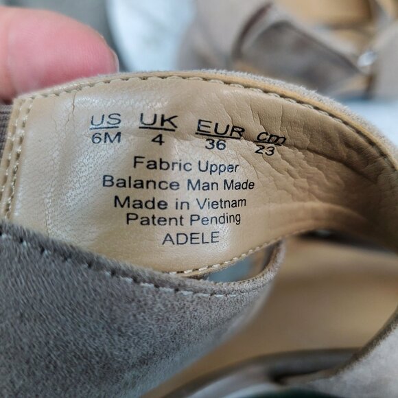 Naturalizer Shoes Womens Size 6 Brown Faux Leather Adele Cross Strap Sandals - Picture 3 of 10